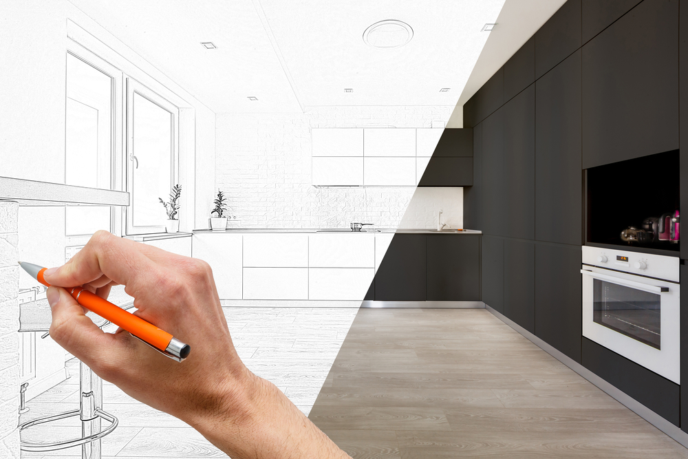 Diagonal,Split,Screen,Of,Drawing,And,Photo,Of,Beautiful,New